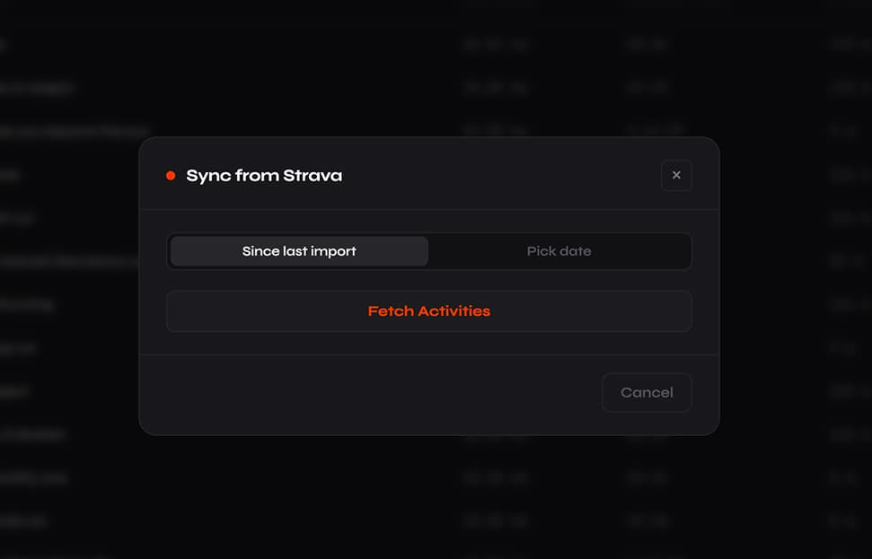 Strava Integration / Goals