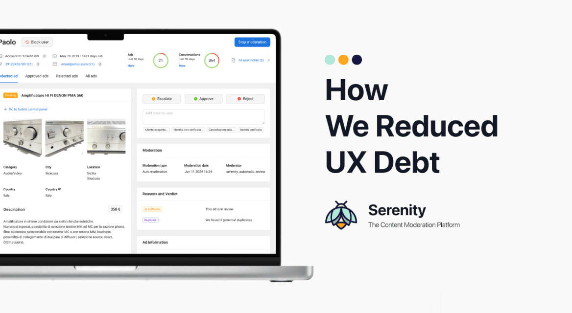 Reducing UX debt